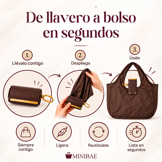 MINI BAE – El llavero que se convierte en bolso
