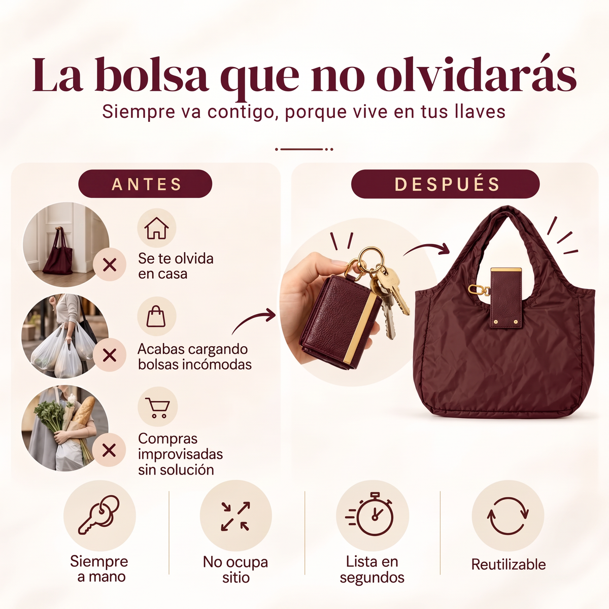 MINI BAE – El llavero que se convierte en bolso